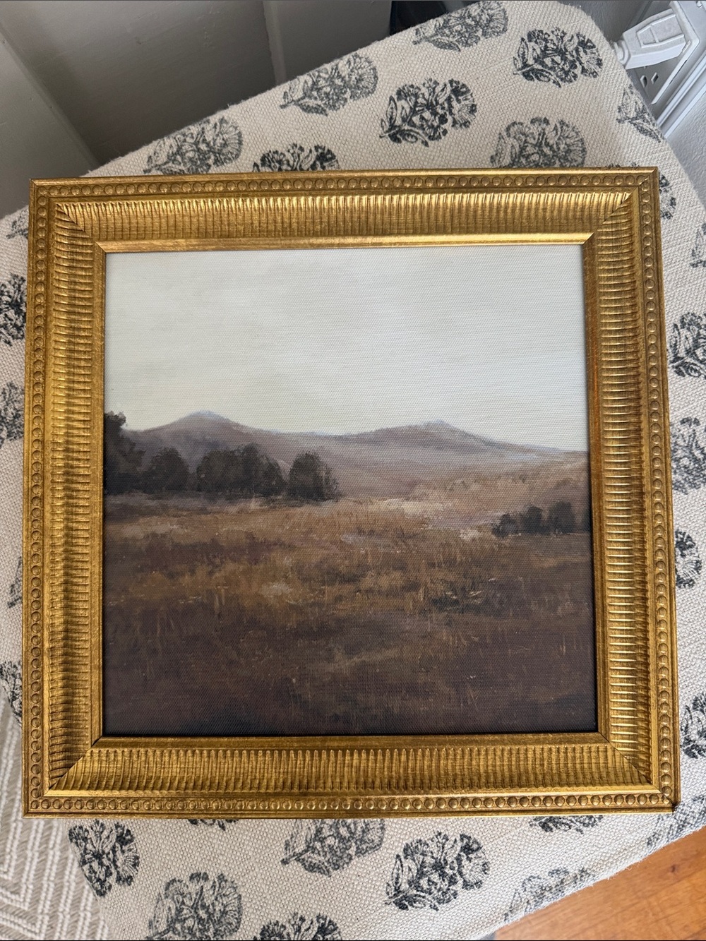 Gold Framed Brown Landscape Wall Art